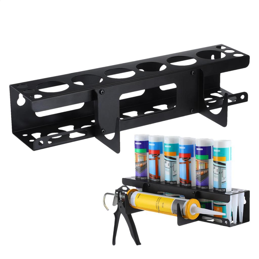 Caulking Guns and Tube Holder Caulk Tube Storage Organizer and Wall Mount Silicone Caulking Tools for Garage Workshop