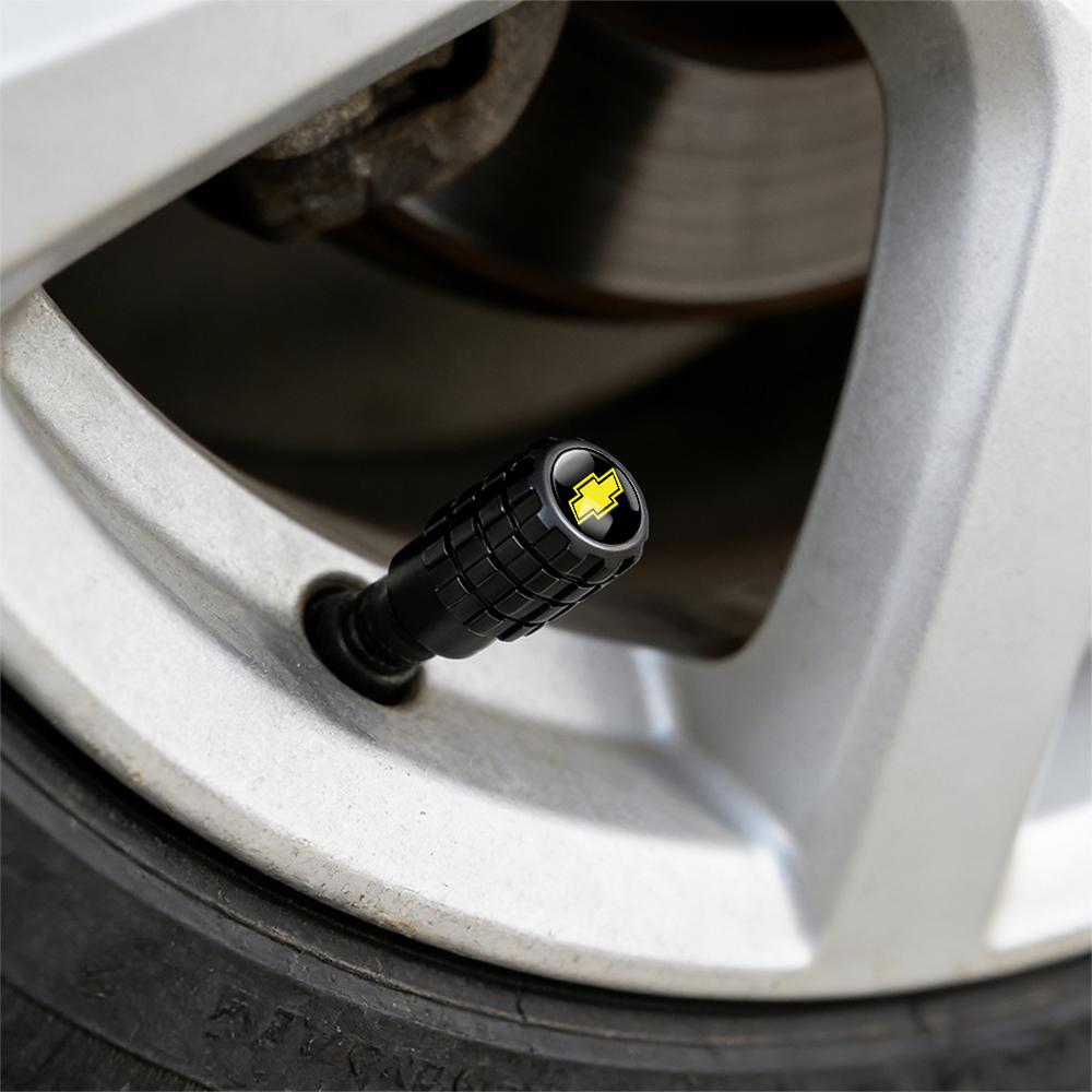 Für Chevrolet Trax Cruze Spark Captiva Aveo Equinox Impala Sail SS Orlando Metall Auto Rad Reifen Zahnrad Ventilschaftkappen Zubehör