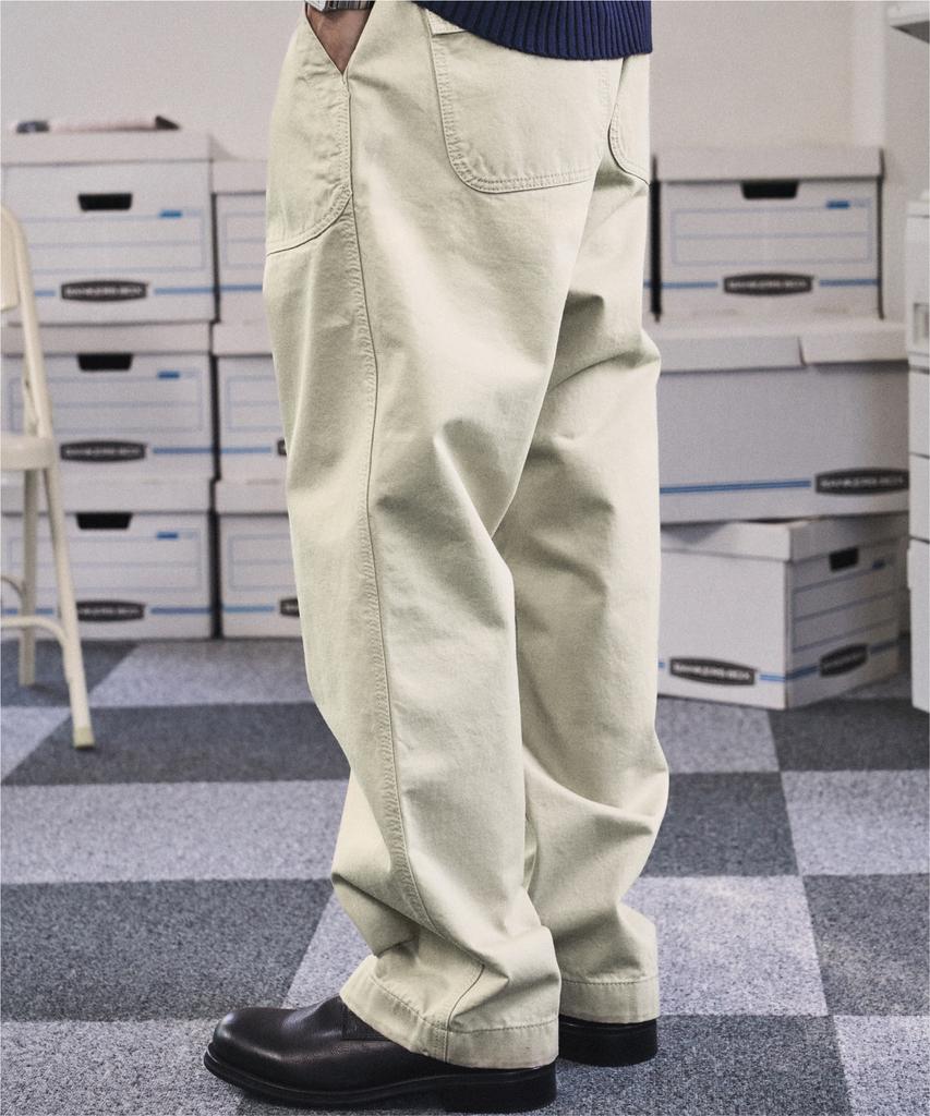 MANNERGRAM 1950 Classic Roadside Fatigue Pants Light Beige