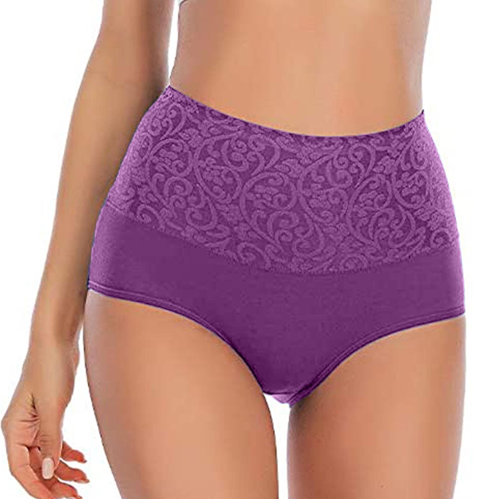 

Трусы с высокой талией, женские хлопковые трусы большого размера с принтом из пяти ПК XL