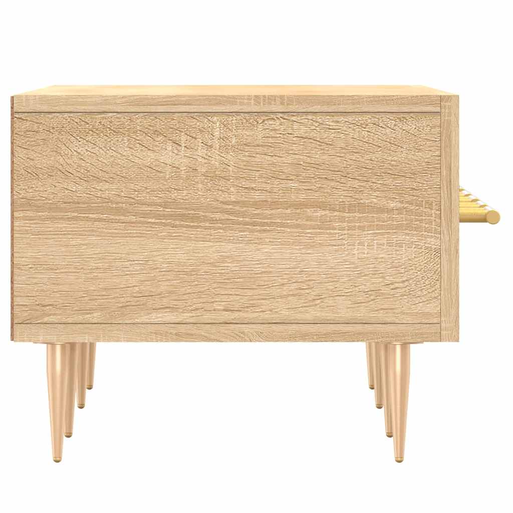 TV Cabinet In Sonoma Oak Finish 150 X 36 X 30 Cm Engineered Wood