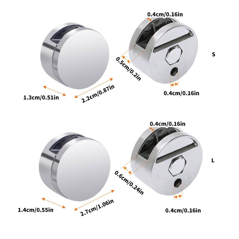 4Pieces Mirror Support Clip Sturdy Zinc Alloy Materials for Home Decoration and Interior Designs Projects Supplies