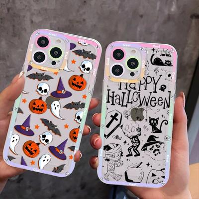 Halloween Phone Case For iPhone 15 14 13 12 11 Pro Max Mini X Xs XR Transparent Case