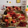 Christmas Digital Printing 3D Printing Polyester Pillowcase Quilt Cover Two or Three-piece Set Is Available