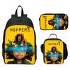 Hoppers Biber Metamorphose Druck 3-teiliges Set Schulrucksack Brottasche Federmäppchen Cartoon Schüler Set