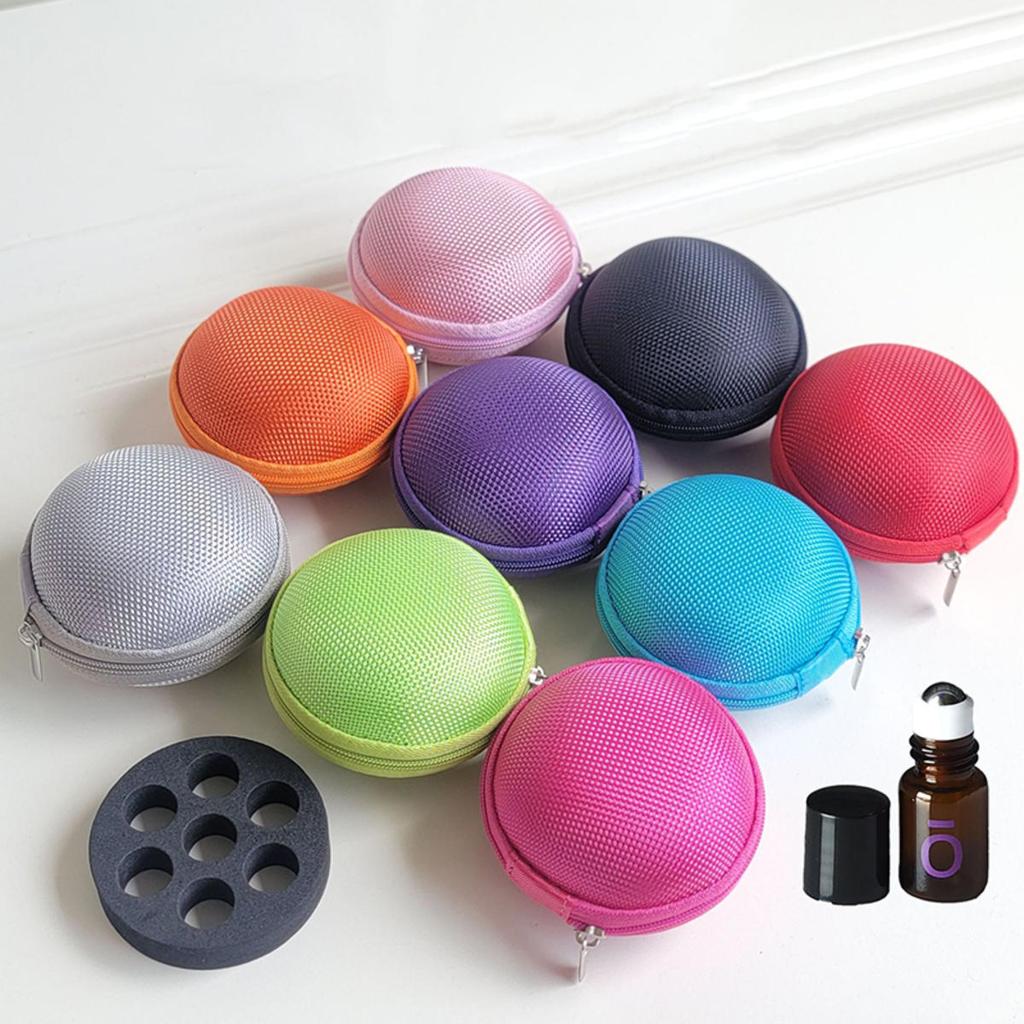 Portable Essential Oil Case 7 Bottles Perfume Oil Bag Essential Oil Box Travel Organizer Carrying Holder Storage Bag