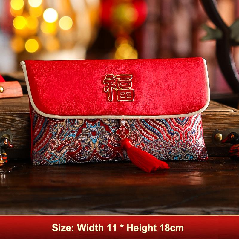 2026 Red Envelopes Chinese  Year Decorations Party Favors Gifts Bags Money Packaging Bags Spring Festival Red Pockets