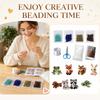 DIY Tierperlen Bastelset mit verschiedenen Perlen, Anleitung, Schere, Schnur und Füllmaterial für handgefertigten Schmuck, Kunstprojekte