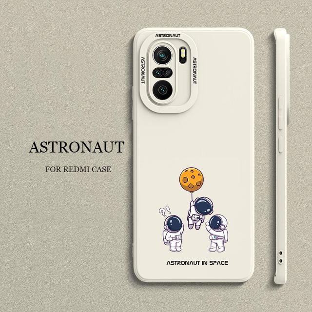 For Capa Funda Xiomi Xiaomi Poco F3 M3 Pro F 3 PocoF3 Case Cover Cute Space Astronaut Protector Soft Black Phone Cases Celular