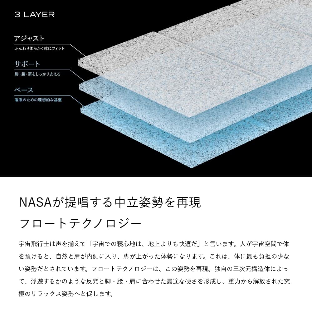 BRAIN SLEEP Mattress Float Single Bed Mattress Reduces Back Reduces Body Deep Recovers from High Super High W100 X L196 X H5 [BRAIN SLEEP] Pain,