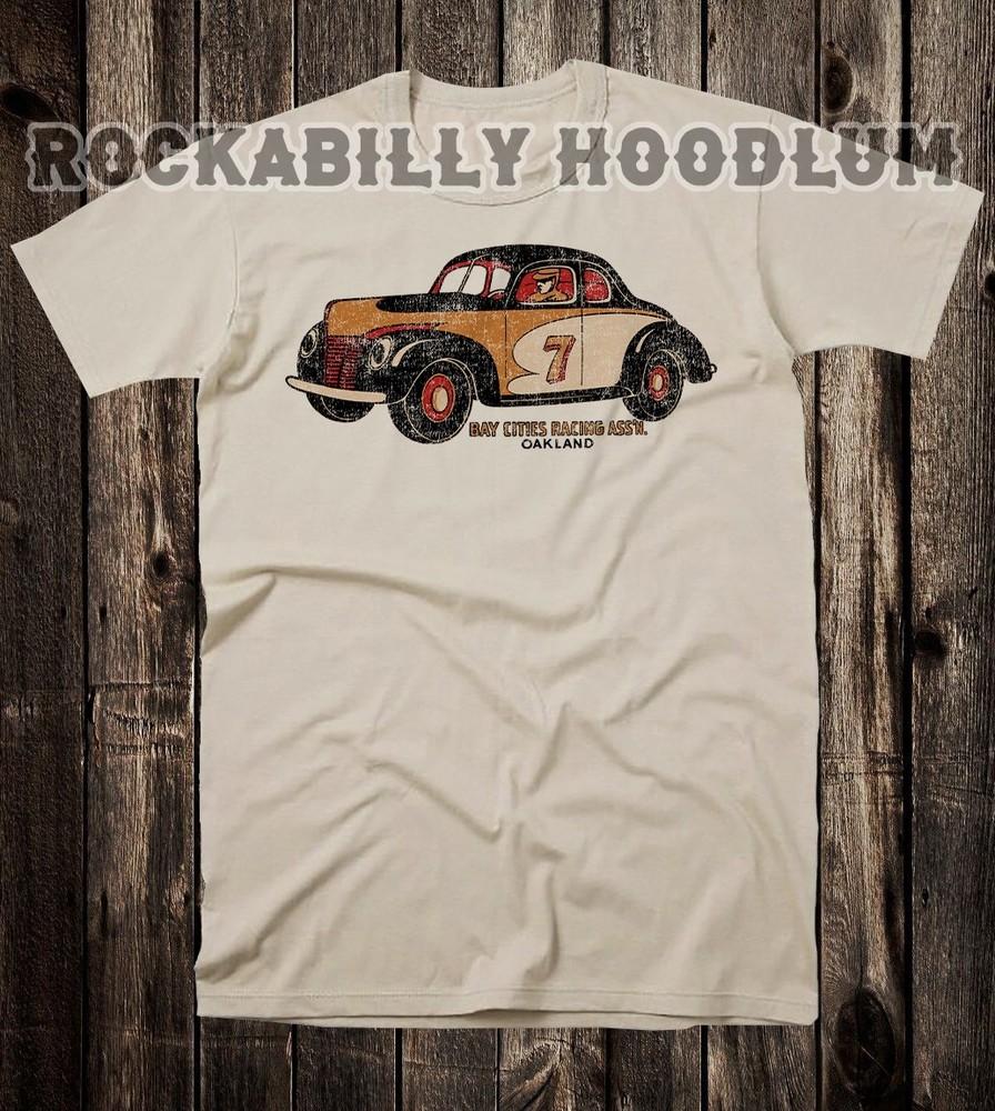 

Retro Hot Rod Tee T Shirt Drag Race Racing Bay City Racing Assoc Oakland CA XL