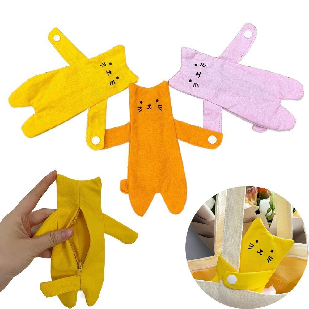 Zipper Closure Zippered Mini Wallet Canvas Small Change Pouch Cute Portable Wallet Bag  Daily Use