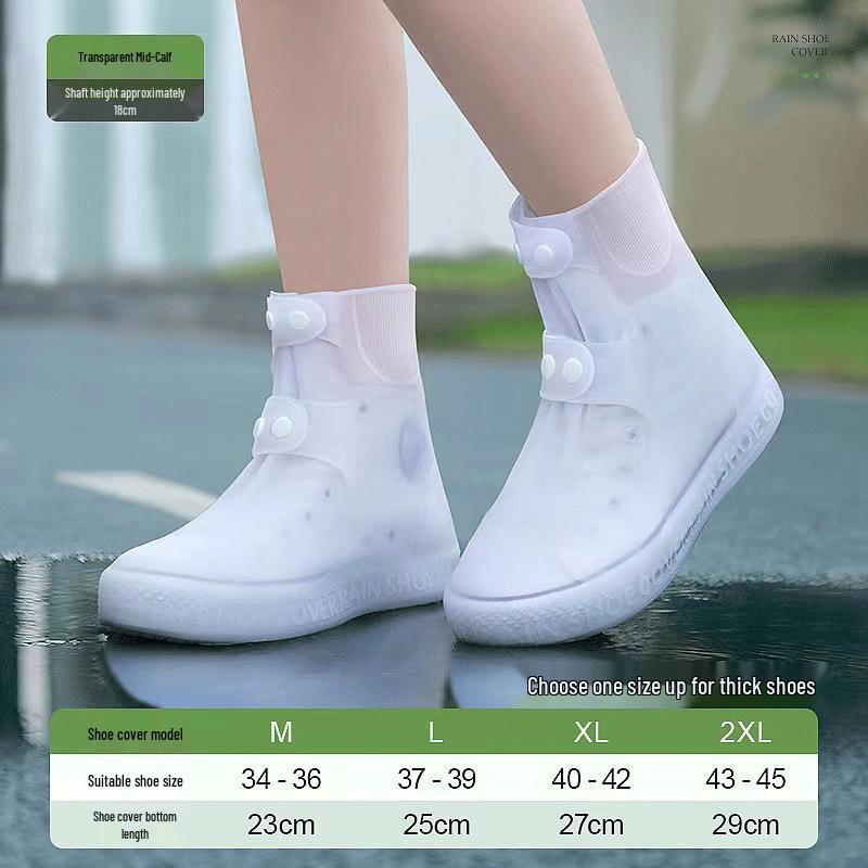Wiederverwendbare Wasserdichte Silikon Anti-Rutsch Regenschuhüberzieher, Abriebfester High-Top Schutz für Damen und Kinder
