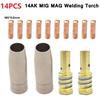 Long Lasting 14Pc Torch Gas Nozzle Tip Holder for MIG Welding Applications