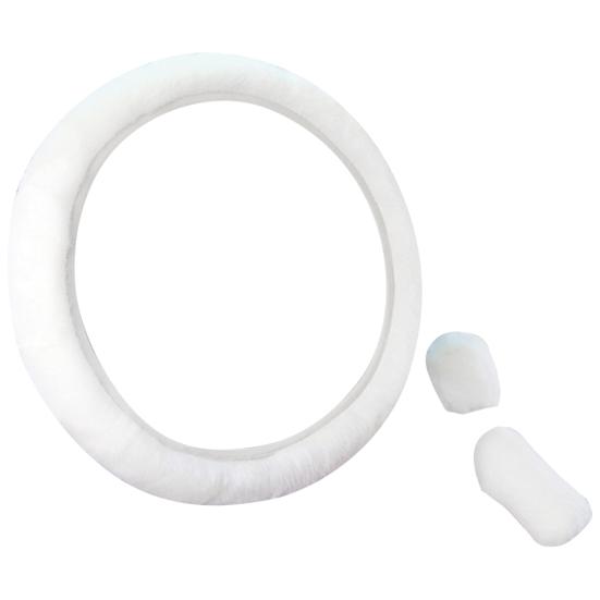 

3 шт./компл., практичный мягкий увеличенный чехол на рулевое колесо, удобный захват для установки пушистого плюшевого руля