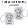 1pc 11oz Double-Sided Printed Ceramic Coffee Mug, Funny Lightweight Cup for Tea, Coffee, Home Office Use, Nice Practical Gift for Friends and Family