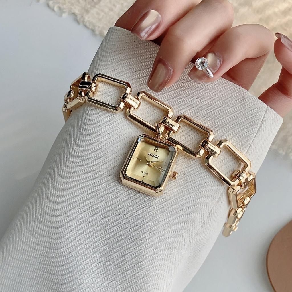 Xiaoxiangfeng Pendant Watch Women's Square Pendant Bracelet Watch Niche Design Square High-end Temperament Watch
