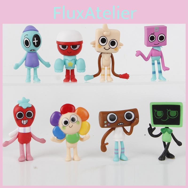 Delightful Dandy World Rhythm Box Collectible Figurines Set Of 8 Pvc Toys For Kids