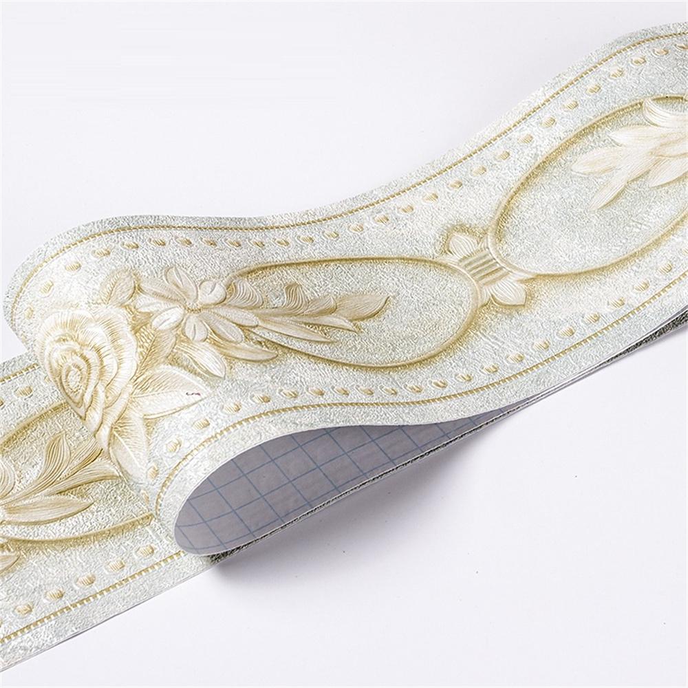 10CM PVC Waterproof Waist Line Wood Marble SelfAdhesive Skirting Line Wallpaper Living Room Decor Vinyl Border Wall Corner Stick