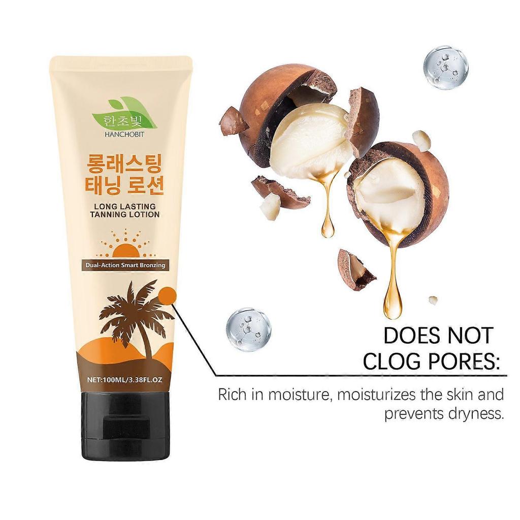 Long Lasting Tanning Lotion, Intensive Tanning Gel, Natural Tanning Accelerator Cream Gel for Sunbeds & Outdoor Sun