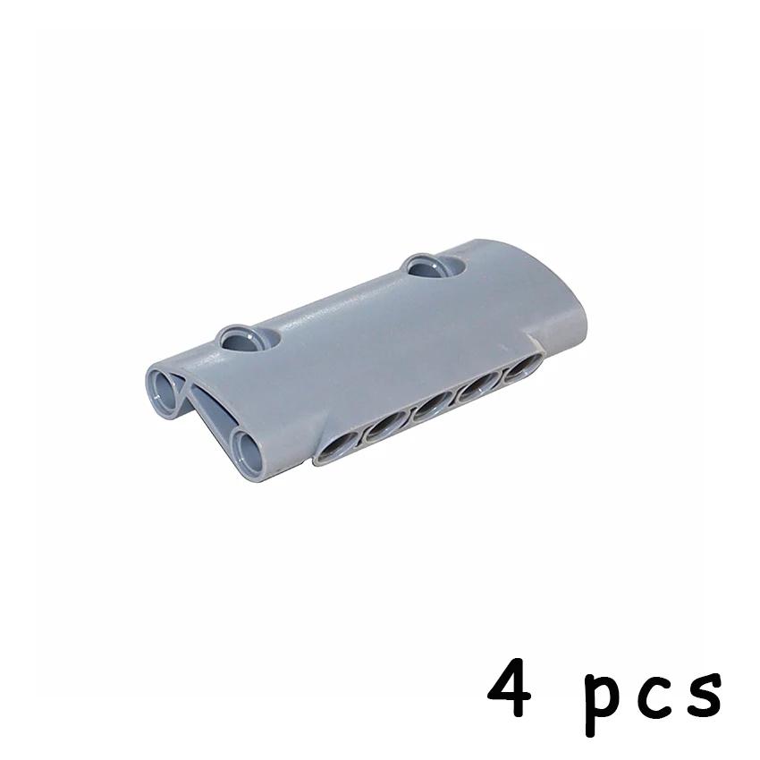 4PCS MOC Parts 24119 Panel Curved 7x3 with 2 Pin Holes through Panel Surface Mechanical Brick Playset Car Technical Block Bricks