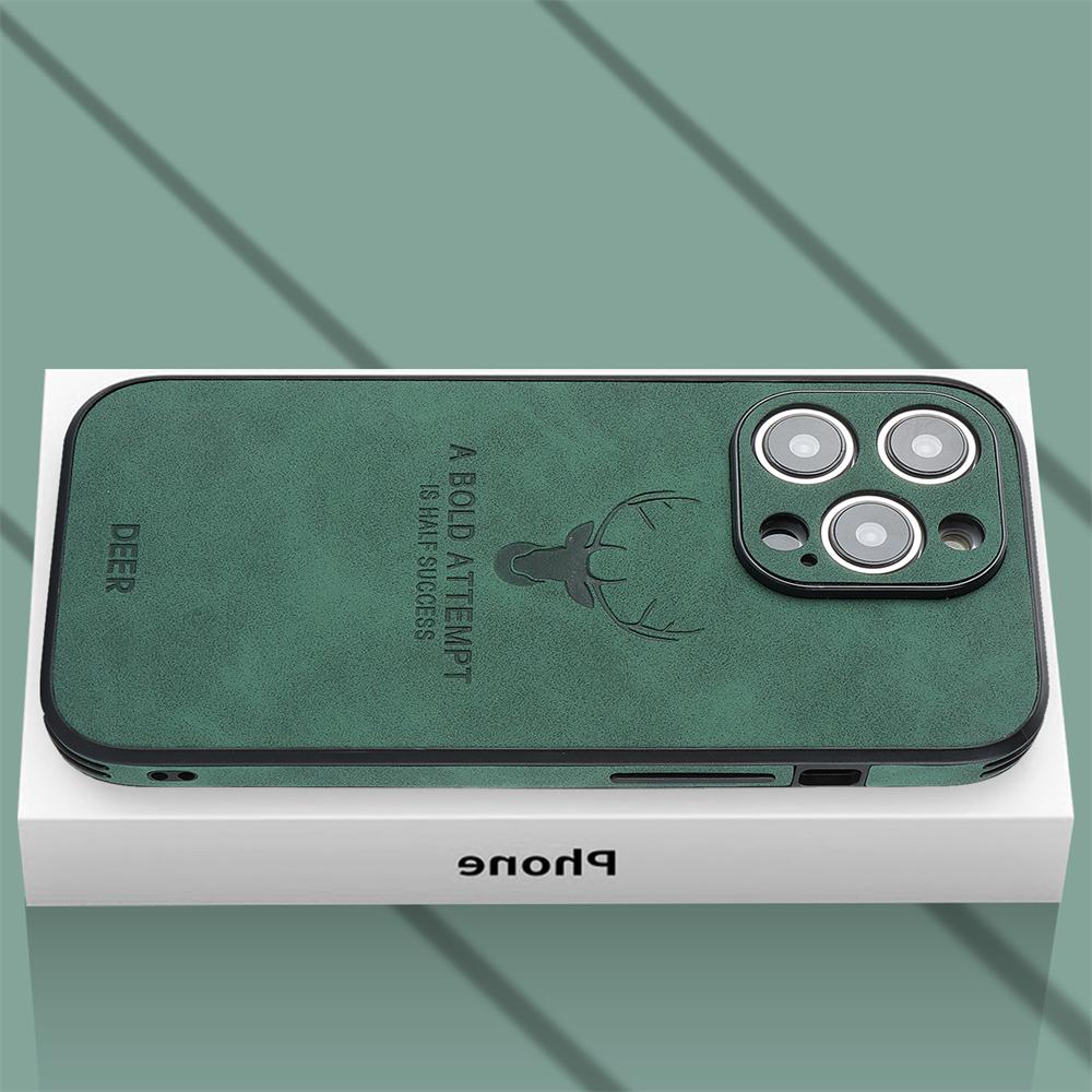 

Luxury Deer Business Leather for Magsafe Magnetic Case For iPhone 17 Air 16 15 14 13 12 11 Pro Max Plus Wireless Charge Cover For iPhone 13
