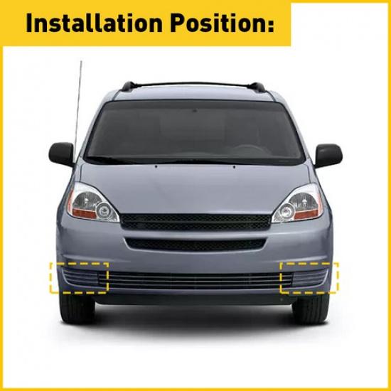 NEW Driver & Passenger Side Cover For Fog Light Set 2004-2005 Toyota Sienna