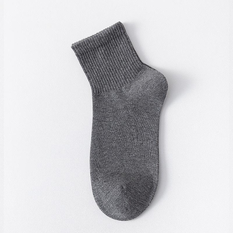Socken Herren Herbst Unifarben Mittelhohe Socken Atmungsaktiv Schweiß Anti-Geruch Baumwolle Sport und Freizeit Nahtlos Herrensocken