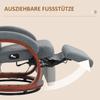 135 Degrees Manual Reclining Swivel Chair, with Footrest - Grey