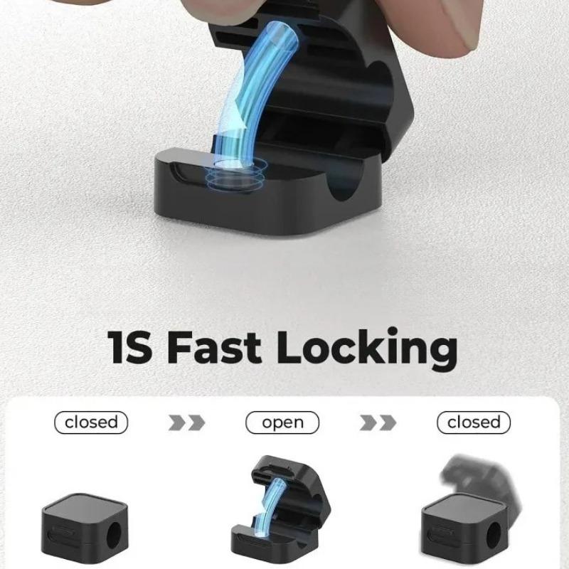 Phone Cable Charger Cord Clip Holder Magnetic Buckle Plug Organizer Desktop Car Mount Data Wire Tidy Device Home Office Travel