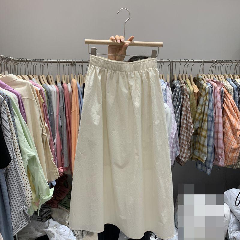 

Korean Version Elastic Waist Korean Loose Fit Slimming Versatile Simple Design Half Body Skirt Ins Trend XL