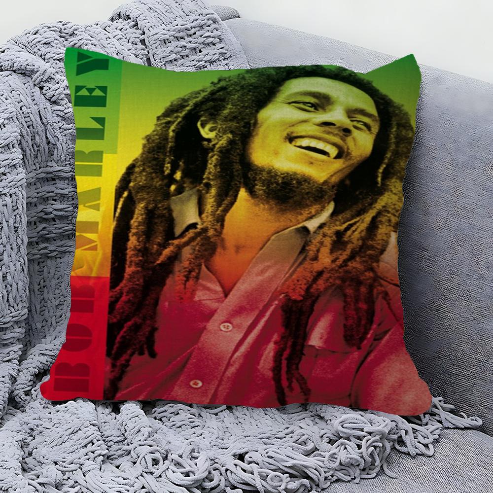 Keep Calm And Smoke Weed Bob Marley Cushion Cover Car Throw Pillow Case For Sofa Car Christmas Gift 40x40cm 45x45cm