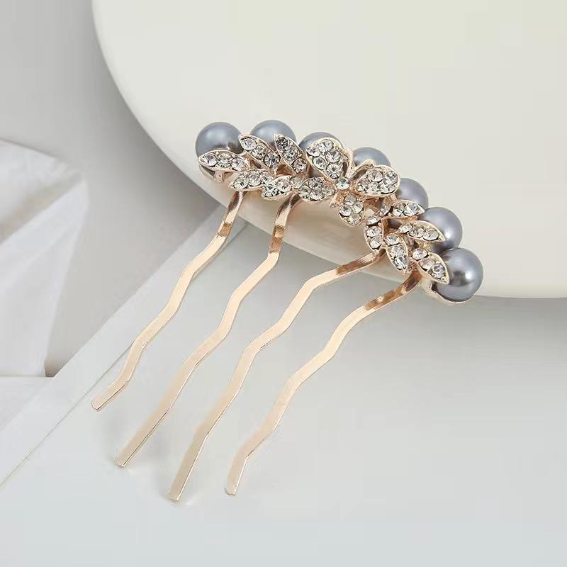 Daily Hair Jewelry for Women Girls Long Hair Holder Bling Rhinestone Hair Combs Crystal Hairpins Bride Wedding Hair Clips