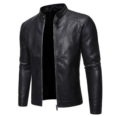 Leather Jacket Men's Young Korean Version Slim Casual Men's Leather Jacket Locomotive Jacket