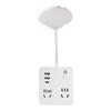 86-Socket Strip: Multi-Function Remote Control USB Bedside Night Light with Voice and USB Charging