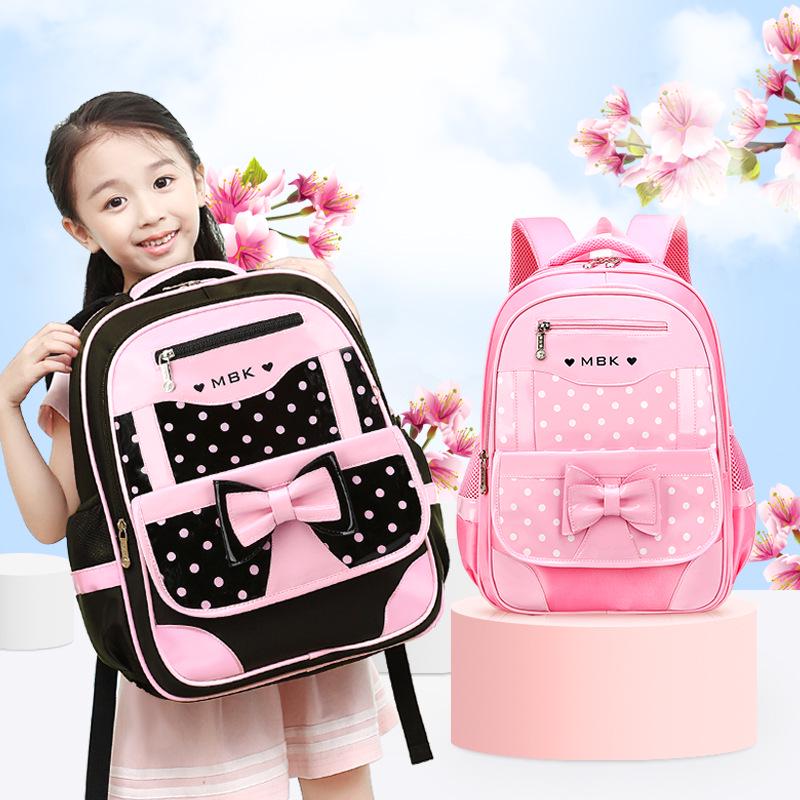 Elementary School Trolley Backpack for Girls (Grades 1-3 and 5-6), Ages 6-12, Korean Style