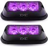 FXC (2PCS 3-LED Strobe Light Purple Waterproof Emergency Beacon Flash Lights,Purishion Caution Bar 12 Different Flashing Car SUV Pickup Truck Van…