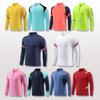 Mens Womens Soccer Training Kit Set Long Sleeve Half-Zip Hoodie Sports Jersey Uniform Breathable Quick-Dry