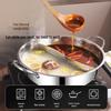 BSITN Stainless Steel Divided Hotpot with Strainer