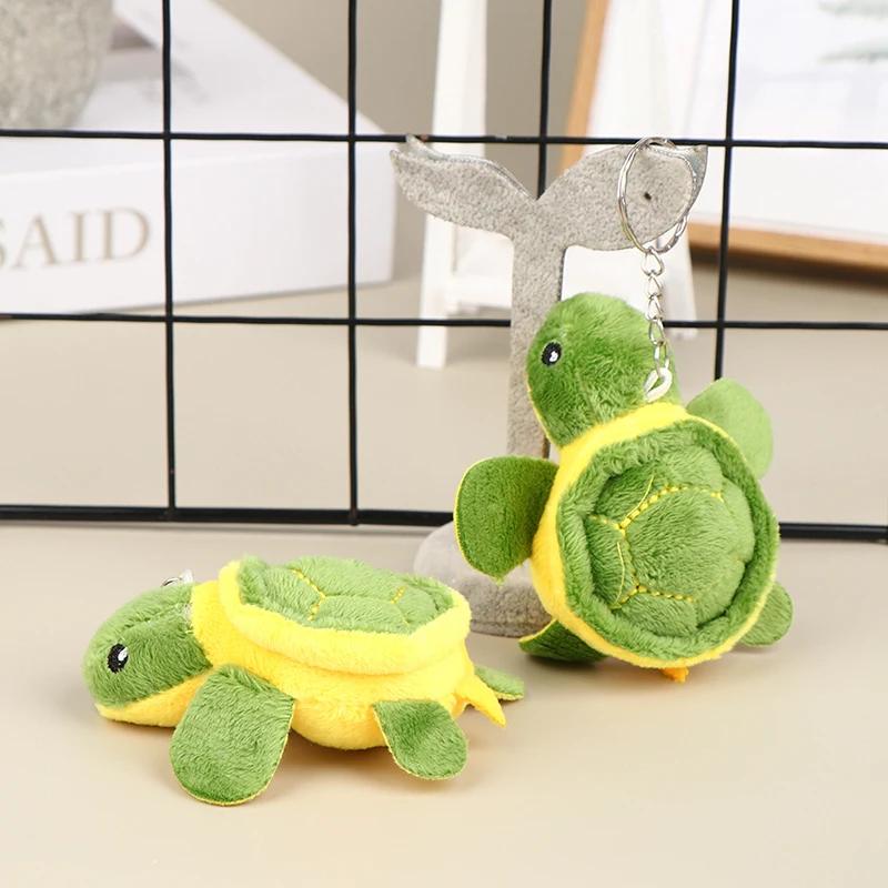 1 Pièce 10CM Mignonne Tortue Poupée Peluche Poupée Dessin Animé Doux Peluche Jouet Porte-clés Sac Pendentif Cadeau Enfant