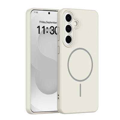 Official Same Model for Samsung S25fe Mobile Phone Case Frosted Fine Circle Magnetic Simple 24ultra Anti-fall Protective Cover