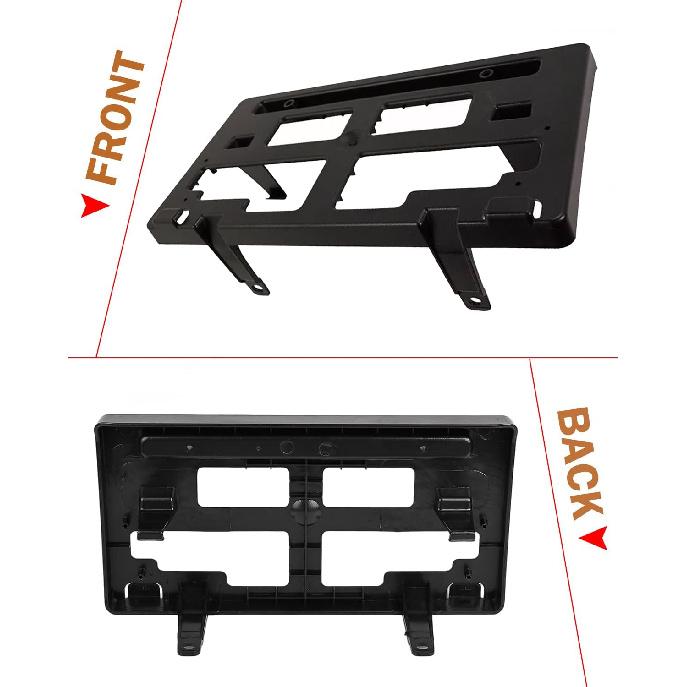 Front License Plate Frame for Ford Ranger 2019 2020 2021 2022 2023 NO Drill Front Bumper License Plate Holder Mounting Bracket Replace # KB3Z17A385A
