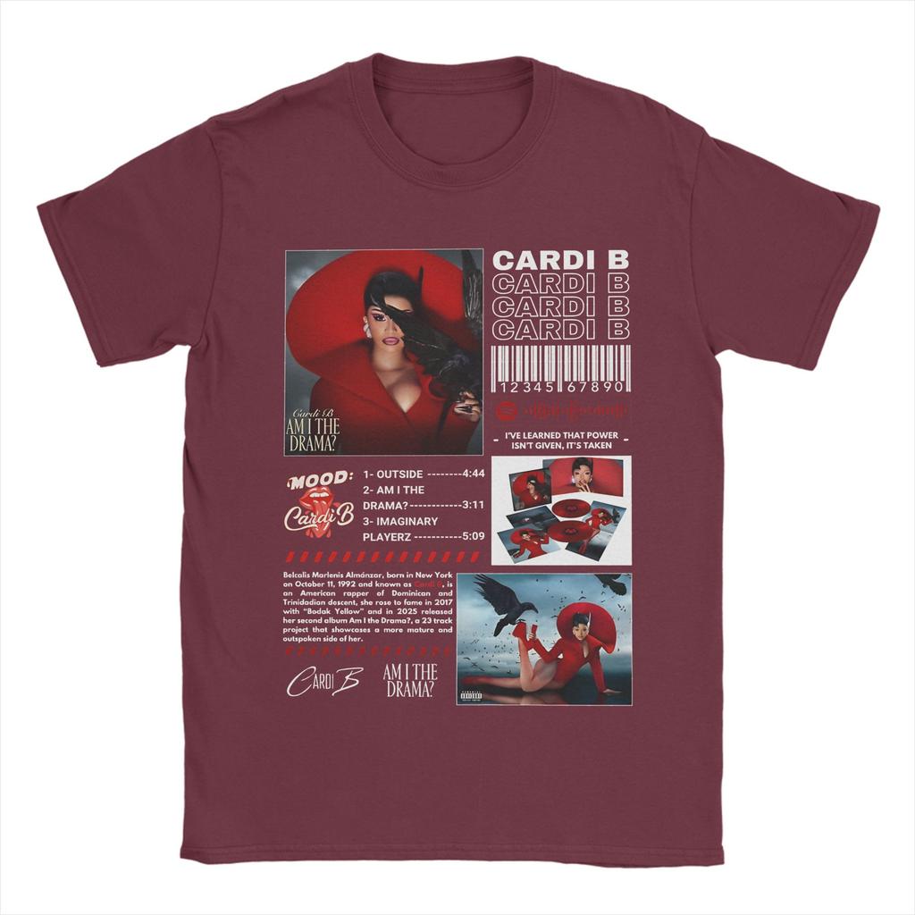 Unisex TShirts Cardi B Am I The Drama 2026 Art Leisure Pure Cotton Tee Shirt Short Sleeve  T Shirt O Collar Clothing New Arrival