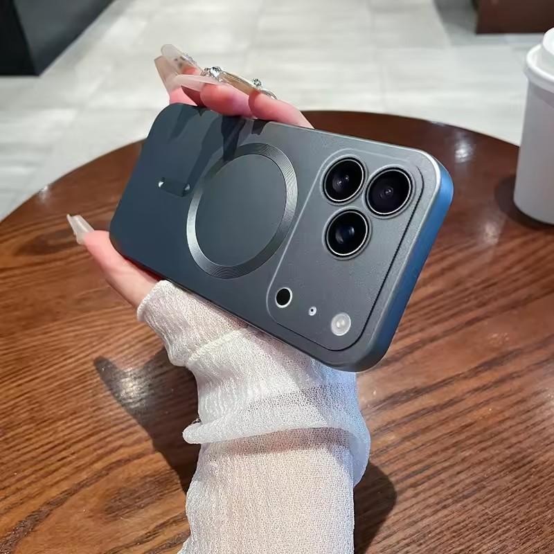 For Magsafe Magnetic Wireless Charge Case For iPhone 17 16 15 14 13 12 11 Pro Max Plus 17Air 16e Silicone Glass Lens Protection Cover