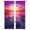 Seaside Beach Sunset Dusk Modern Tulle Curtains For Living Room Bedroom Home Kitchen Window Sheer Curtains