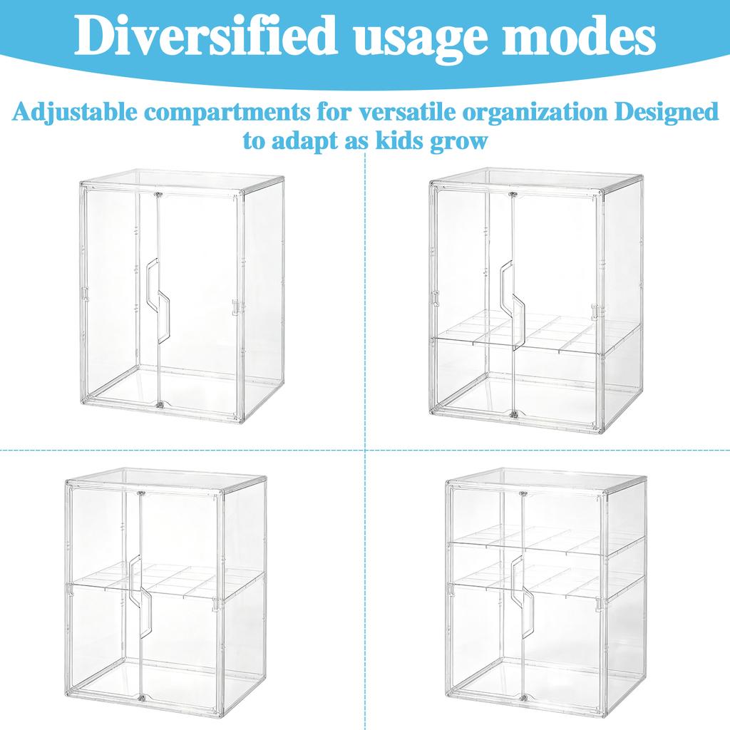 3 Tier Clear Acrylic Baby Bottle Organizer Multi Layer Storage Container for Baby Bottles Nipples Pump Parts