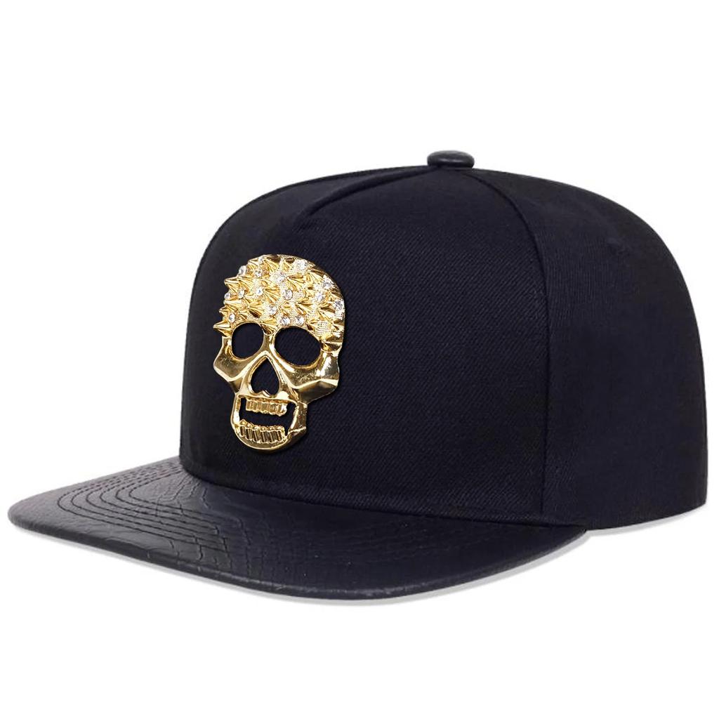 Unisex Diamond Skeleton Label Hip-hop Hats Spring And Autumn Outdoor Adjustable Sports Casual Baseball Caps Sunscreen Hat
