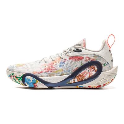 Li Ning DLO1 Dämpfung Rutschfest Abriebfest Rückprall Griff Niedriger Schaft Basketballschuhe Herren Elfenbein ABPV009-3