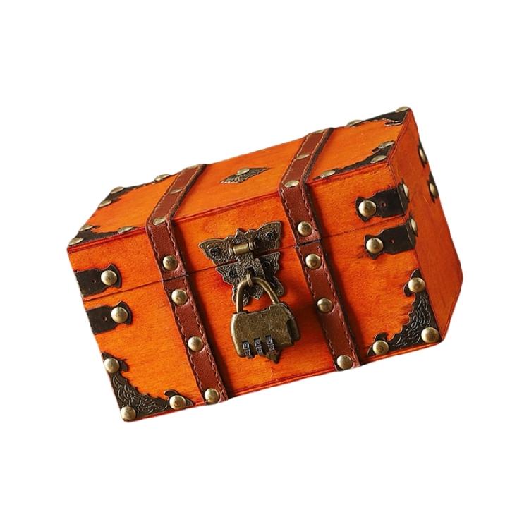 Wooden Storage Box With Locking Mechanism And Leather Accent For Home Use Documents Small Item Organization Case