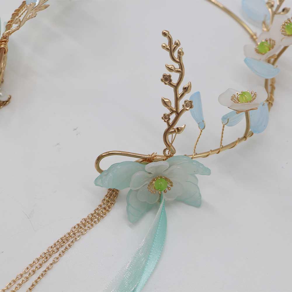 Hairpin Tassel Ribbon Ancient Style Hairpin Chinese Style Headwear Flower Headband Hanfu Hair Crown